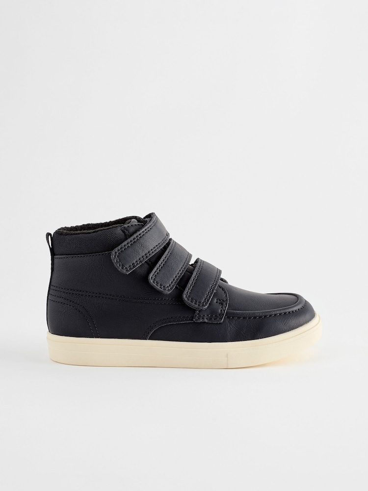Black Standard Fit (F) 3 Strap Touch Fastening Smart Ankle Boots - Image 2 of 5