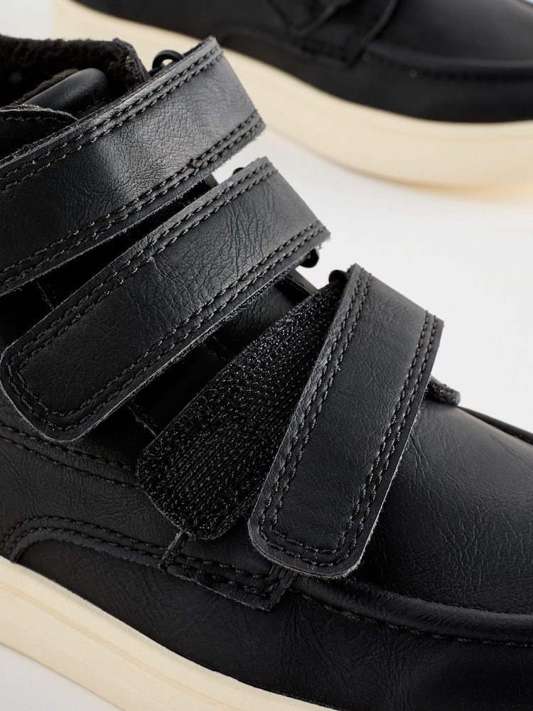 Black Standard Fit (F) 3 Strap Touch Fastening Smart Ankle Boots - Image 5 of 5