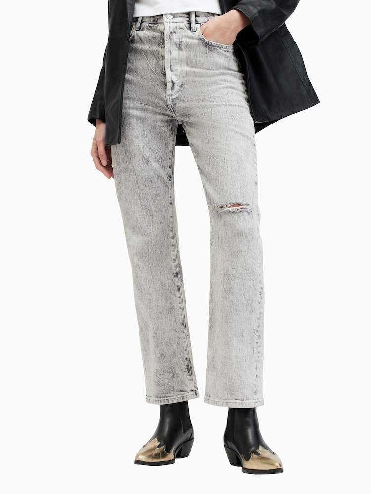 AllSaints Grey Edie Jeans - Image 1 of 7