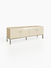 Frank Olsen Antique White Lyra Four Door SMART TV Cabinet - Image 4 of 11