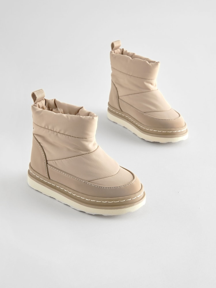 Neutral Quilted Warm Lined Water Repellant Boots - Image 1 of 6