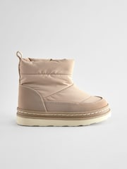 Neutral Quilted Warm Lined Water Repellant Boots - Image 2 of 6