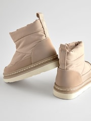 Neutral Quilted Warm Lined Water Repellant Boots - Image 3 of 6