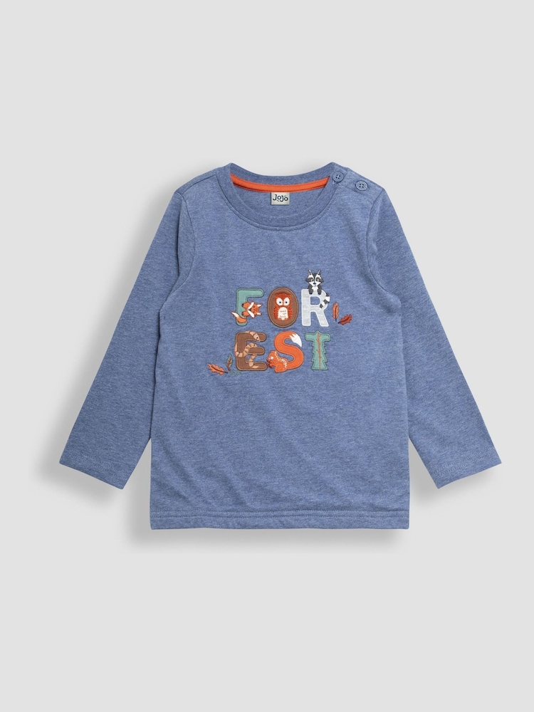 JoJo Maman Bébé Denim Forest Friends Applique Top - Image 1 of 3 JoJo Maman Bébé Denim Forest Friends Applique Top - Image 1 of 3