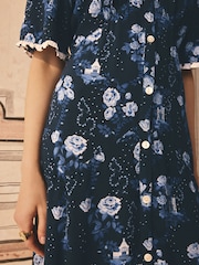 Cath Kidston Blue Dilly Dolly Button Down Dress - Image 3 of 4