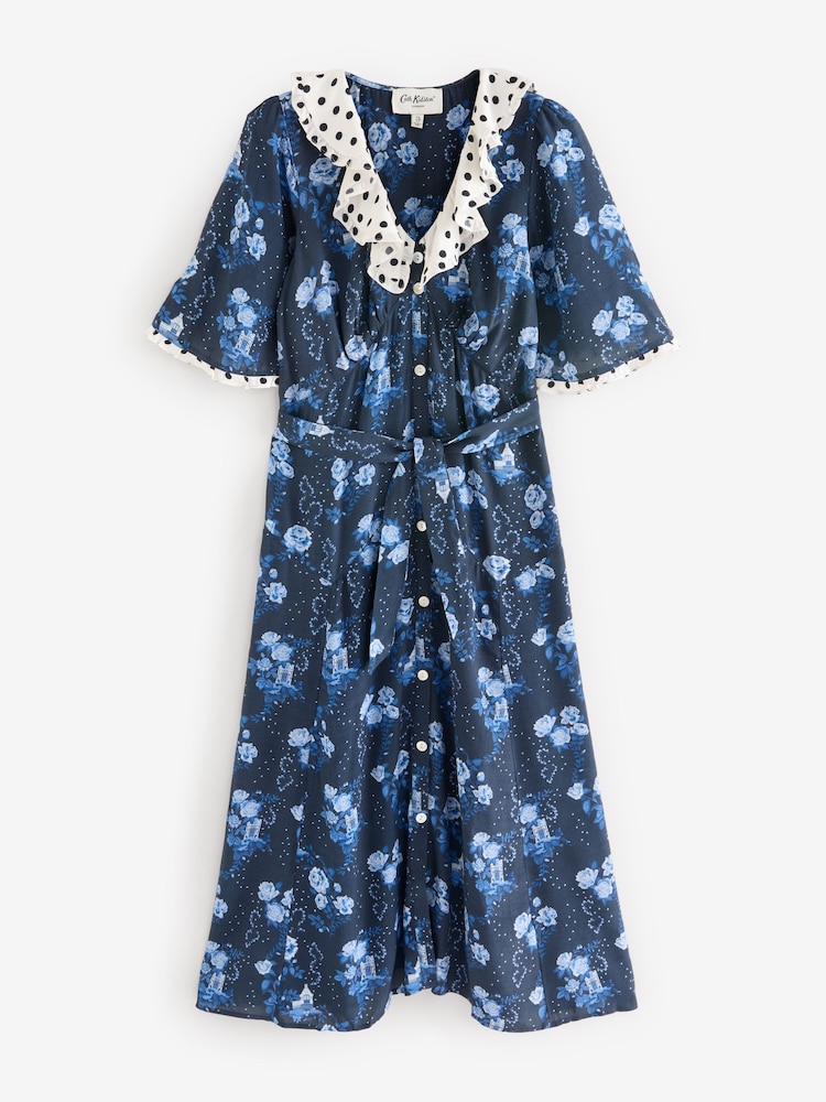 Cath Kidston Blue Dilly Dolly Button Down Dress - Image 4 of 4