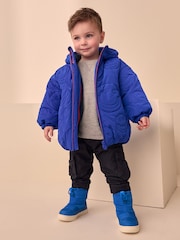 Blue Thermal Thinsulate™ Lined Quilted Water Resistant Boots - Image 2 of 9
