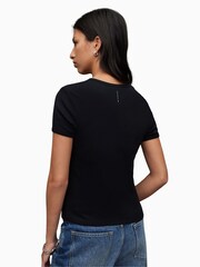 AllSaints Black 100% Cotton Evie T-Shirt - Image 5 of 7