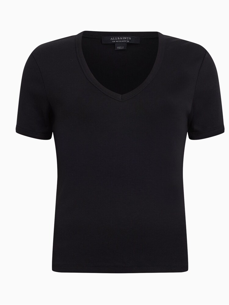 AllSaints Black 100% Cotton Evie T-Shirt - Image 6 of 7
