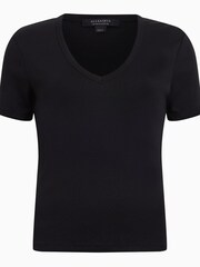 AllSaints Black 100% Cotton Evie T-Shirt - Image 7 of 7