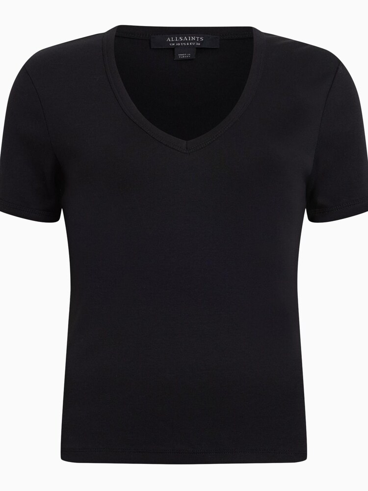 AllSaints Black 100% Cotton Evie T-Shirt - Image 7 of 7