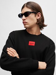 HUGO 品牌標誌 100% 棉質毛巾布運動衫 - 圖片 4，共 5