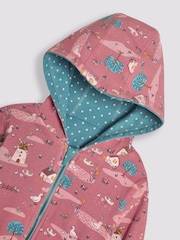 JoJo Maman Bébé Duck Egg Blue Guinea Pig Appliqué Reversible Hoodie - Image 7 of 8
