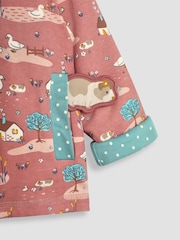 JoJo Maman Bébé Duck Egg Blue Guinea Pig Appliqué Reversible Hoodie - Image 8 of 8