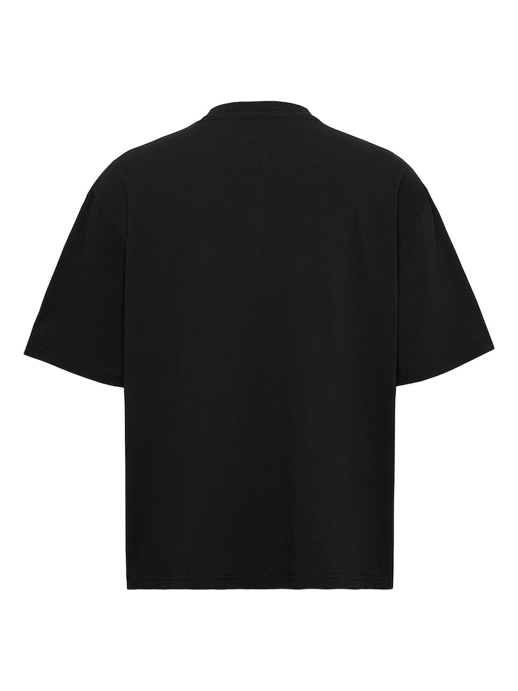 Tommy Jeans Dark Blue Slim Essential Flag 100% Cotton T-Shirt - Image 2 of 6