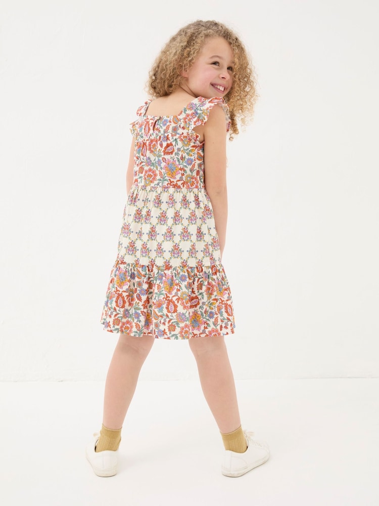 FatFace Milly White Floral Print Dress - Image 2 of 4