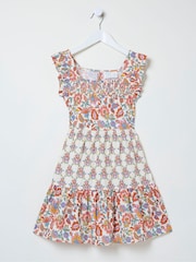 FatFace Milly White Floral Print Dress - Image 4 of 4