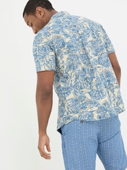 FatFace Blue Vintage Tropical Print Shirt - Image 2 of 5