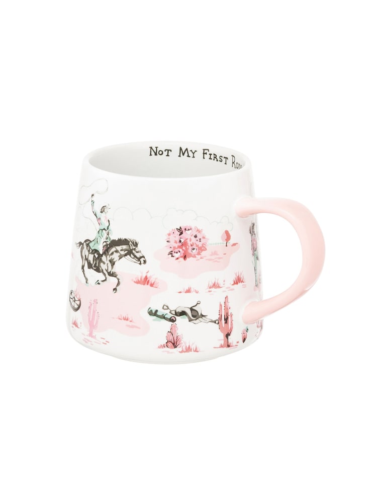 Cath Kidston Set of 4 Cream Cowgirl Rodeo Billie Mugs - Image 4 of 4