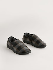 Grey Checked Slippers - Image 1 of 5