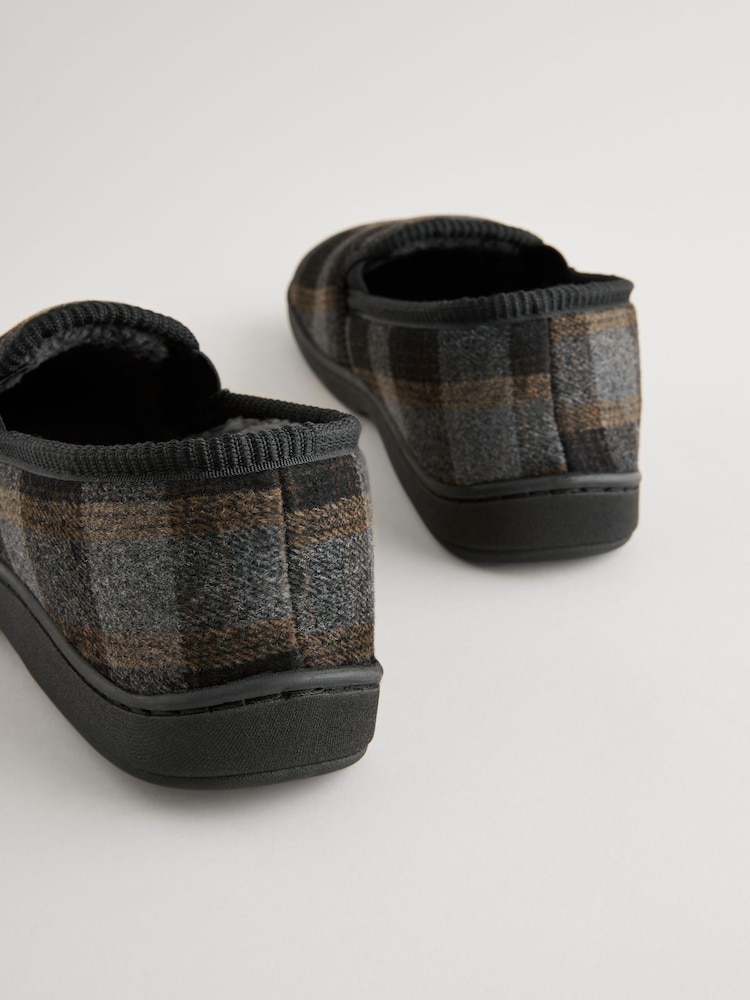 Gris - Chaussons à carreaux - Image 4 of 5