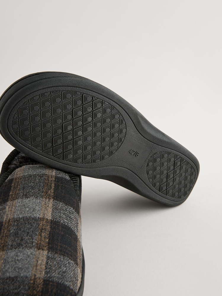 Grey Checked Slippers - Image 5 of 5