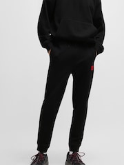 HUGO Black 100% Cotton Logo Cuffed Joggers - Image 1 of 3