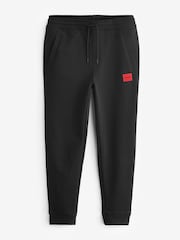 HUGO Black 100% Cotton Logo Cuffed Joggers - Image 3 of 3
