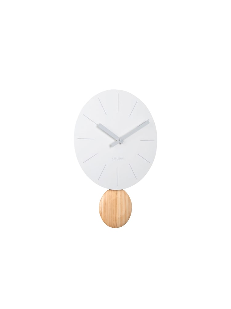 Karlsson White Arlo Pendulum Wall Clock - Image 2 of 4