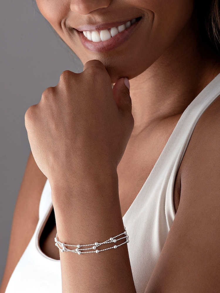 Beaverbrooks Sterling Silver Multi Strand Bracelet - Image 2 of 3
