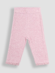 JoJo Maman Bébé Pink 2-Pack Rib Leggings - Image 2 of 7