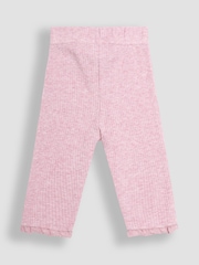 JoJo Maman Bébé Pink 2-Pack Rib Leggings - Image 3 of 7