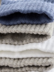 adidas Blue/Grey Kids Linear Ankle Socks 5 Pairs - Image 2 of 3