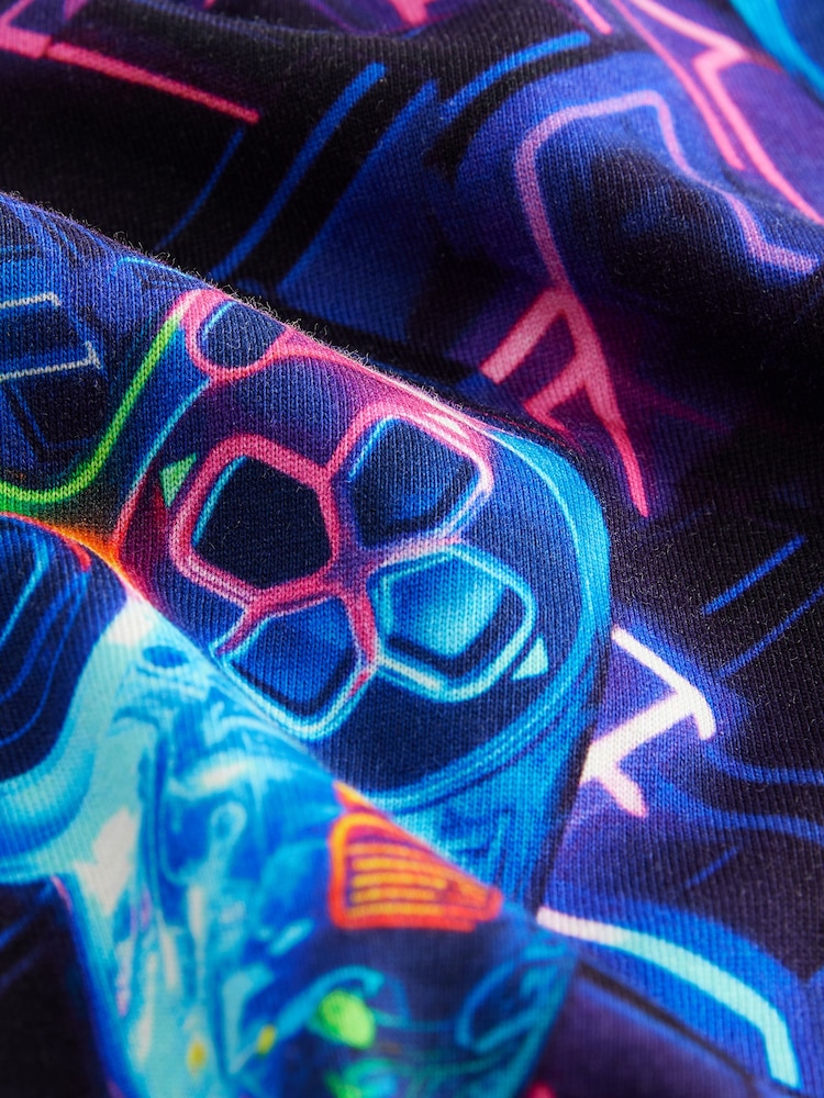 Purple/Teal Gamer Console Single 100% Cotton Pyjamas (3-16yrs) - Image 9 of 9