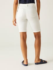 Regatta Cream Erdre Denim Look Cotton Blend Shorts - Image 3 of 8