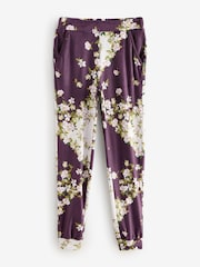 B By Ted Baker Purple Cardigan Cosy Floral Pyjamas Set - Image 8 of 11