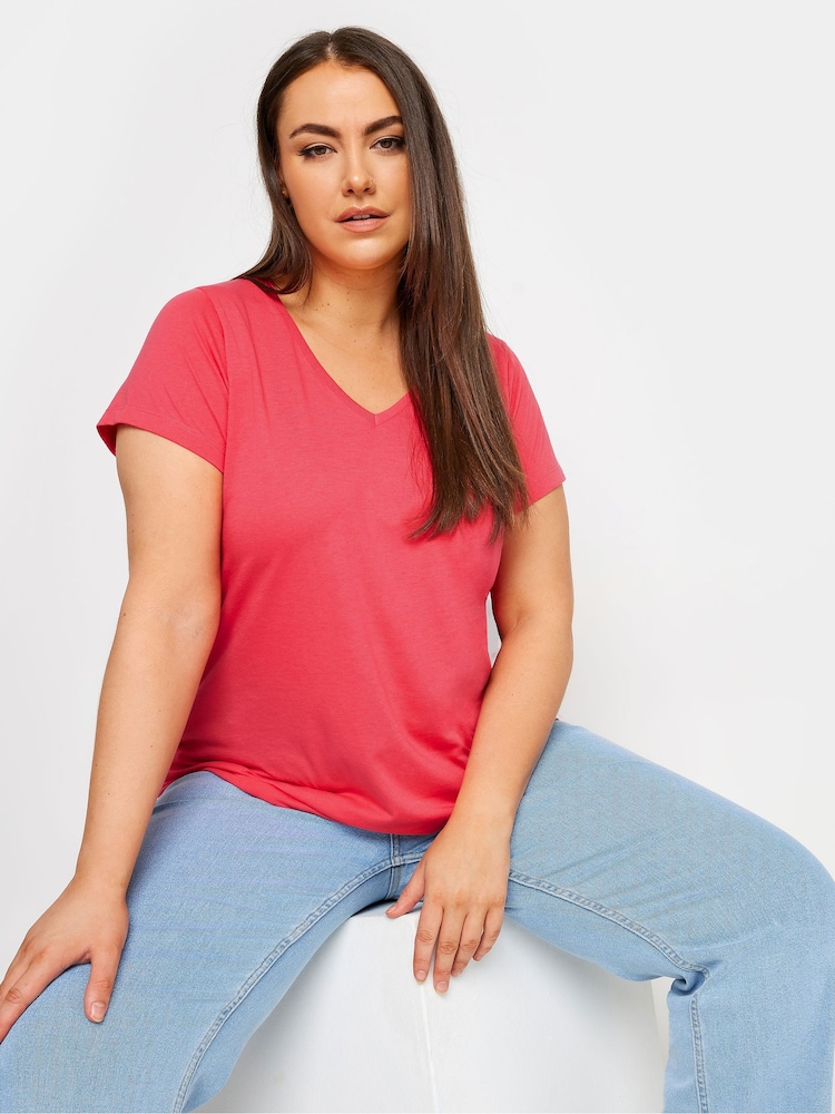Yours Curve Pink T-Shirts 3 Pack - Image 2 of 7