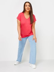 Yours Curve Pink T-Shirts 3 Pack - Image 3 of 7
