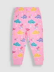 JoJo Maman Bébé Pink Dinosaur Glow In the Dark Pyjamas - Image 2 of 3