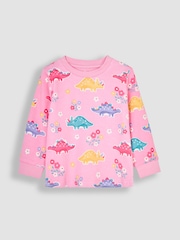 JoJo Maman Bébé Pink Dinosaur Glow In the Dark Pyjamas - Image 3 of 3
