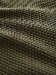 Khaki Green Textured Overhead Hoodie - Image 7 of 7