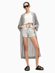 AllSaints Grey Misha Kimono - Image 3 of 5