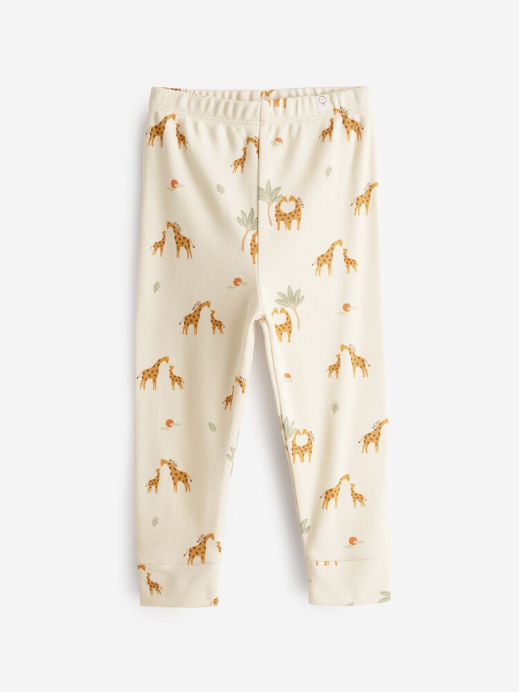 MORI Cream Organic Cotton & Bamboo Giraffe Print Leggings - Image 1 of 2 MORI Cream Organic Cotton & Bamboo Giraffe Print Leggings - Image 1 of 2