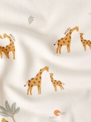 MORI Cream Organic Cotton & Bamboo Giraffe Print Leggings - Image 2 of 2