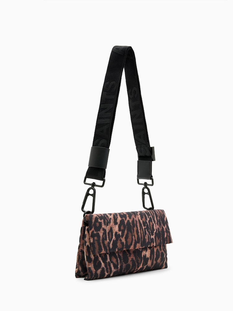 AllSaints Brown Nylon Ezra Bag - Image 2 of 3