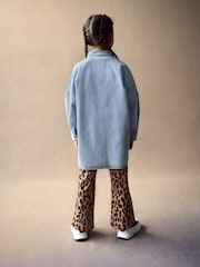 Animal Flare 100% Cotton Leggings And Denim Shirt Set (3-16yrs) - Image 3 of 10