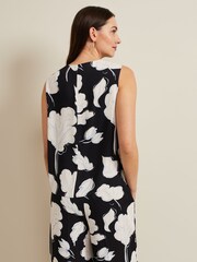 Phase Eight Blue Noelle Leaf Print Cowl Neck Top - Image 2 of 8