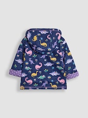 JoJo Maman Bébé Lilac Purple Dino Appliqué Reversible Hoodie - Image 5 of 8