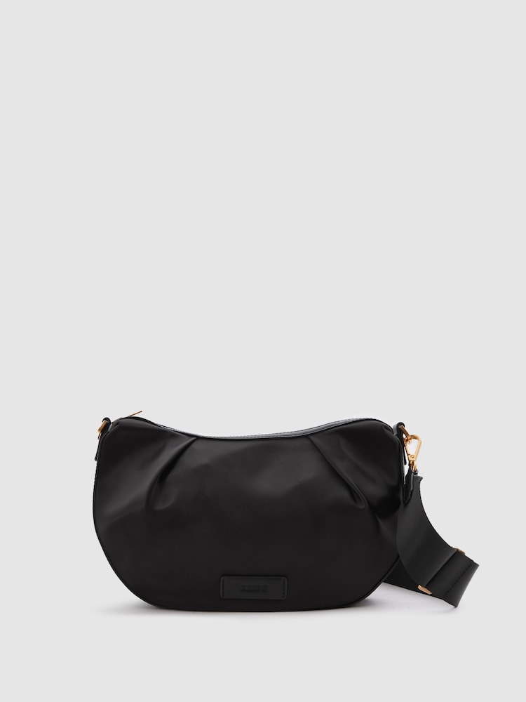 Reiss Black Frances Adjustable Strap Cross Body Bag - Image 1 of 5