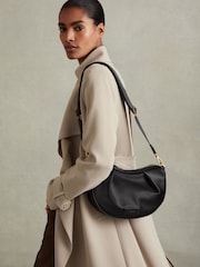 Reiss Black Frances Adjustable Strap Cross Body Bag - Image 2 of 5
